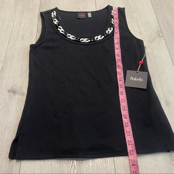 NWT RAFAELLA Classy Black Scoop Neck Sleeveless Sweater Tank Top Size S - Picture 3 of 7